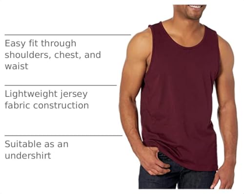 Image of Amazon Essentials Men's Regular-Fit Sleeveless Tank Top, 100% Cotton