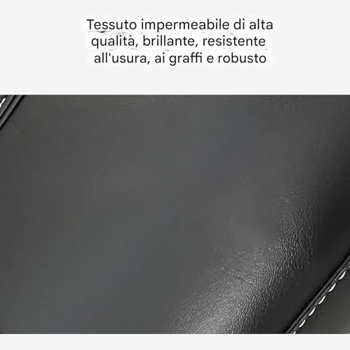 Pochette en cuir imperméable pour moto avec finitions soignées