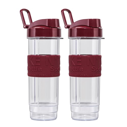 XSQUO Useful Tech Set 2 Botellas Shaker de 570 ml con Tapa y Asa, Antigoteo, Sin BPA, Apto para Batidos, Smoothies, Proteína, Compatible con Batidora Shake & Go
