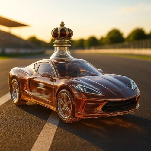 DUOAZJL Bouteille de Whisky en Forme de Voiture de Sport 300 ML, Carafe en Verre 3D créative sur Le thème de la Voiture, Bouteilles de vin vides pour Le...