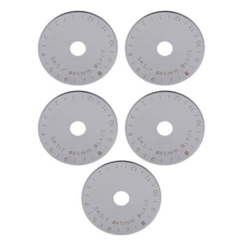 CHEOTIME 45mm Rotary Cutter Blades 5Pack Replacement Rotary Blade for Olfa, Ideal for Arts Crafts Quilting Scrapbooking Sewing, Sharp - Thumbnail 4