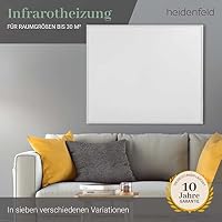 Heidenfeld Infrarotheizung HF-HP106-3 | 𝟭𝟬 𝐉𝐀𝐇𝐑𝐄 𝐆𝐀𝐑𝐀𝐍𝐓𝐈𝐄 - 400 Watt - Bis 10 m² - Infrarot Heizkörper - Elektroheizung mit Thermostat - Überhitzungsschutz (HF-HP106-3 400 Watt) – Ansicht 2
