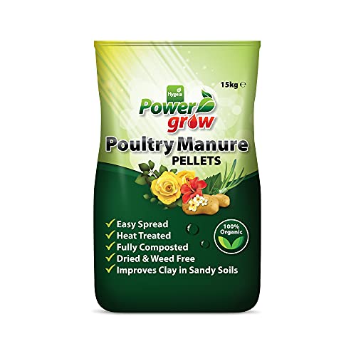 Powergrow Poultry Manure Organic Vegetable, Flower & Plant Feed, Grey, G60235UK