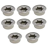 yukata 8PCS Push Nuts Axle Cap Nut Push On Push Nut Cap Truck Nuts Cap Washer for Handtrucks Lawn Vehicles and Rolling Boxes (3/8inch)
