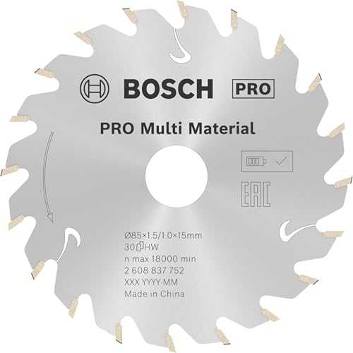 Bosch Professional 2608837752 Standard Blade for Multi Material (85 x 15 x 1.5 mm, 30 Teeth, Accessories: Cordless Circular Saw)