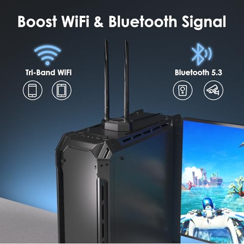 WAVLINK Tri-Band WiFi Antenna 2.4GHz 5GHz 6GHz 5dBi SMA Male Antenna with Magnetic Base 6.6ft Extension Cable for SMA-Compatible PCIe WiFi 6/6E/7 Network Card Router Desktop PC Bluetooth 5.3 by WAVLINK - Image 6