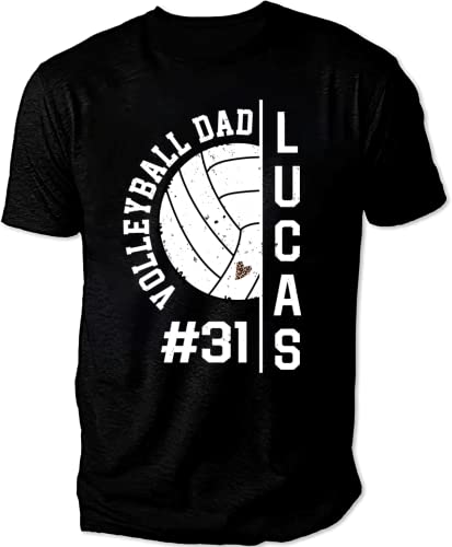 Personalized Dad's Volleyball Shirt - Men's Volleyball Dad T-Shirt Gift