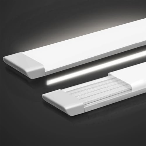 Voltix 2 Pezzi Plafoniere LED a Soffitto 54W 120cm, 5400 Lumen, Plafoniera led Soffitto, Fascio 120°, Neon LED per Esterno e Interno, Ideale per Garage, Officina, Magazzino (6000K - Luce Fredda)