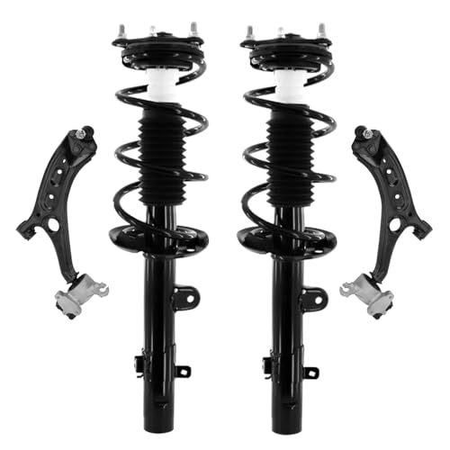 Image of Detroit Axle - 4pc Front Struts Kit for 2017 2018 2019 2020 2021 2022 Honda CR-V, 2 Struts with Coil Spring 2 Lower Control Arms with Ball Joint Replacement Suspension Kit