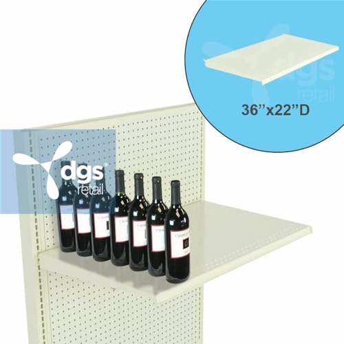 DGS Retail DGS Gondola Shelf, Platinum 36W 22D Gondola Shelves Gondola Shelving Systems