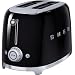 Smeg Kettle & Toaster Set KLF03BLUK 1.7Ltr 3kw Stainless Steel Kettle and TSF01BLUK 2 Slice Toaster Set in Black