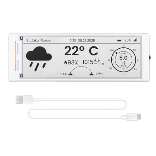 ELECROW ESP32 E-Ink Display 5.79 Inch, CrowPanel E-Paper HMI Display Compatible with Arduino IDE, E Ink Screen with 272x792 Resolution Black/White Color, Driven by SPI Interface