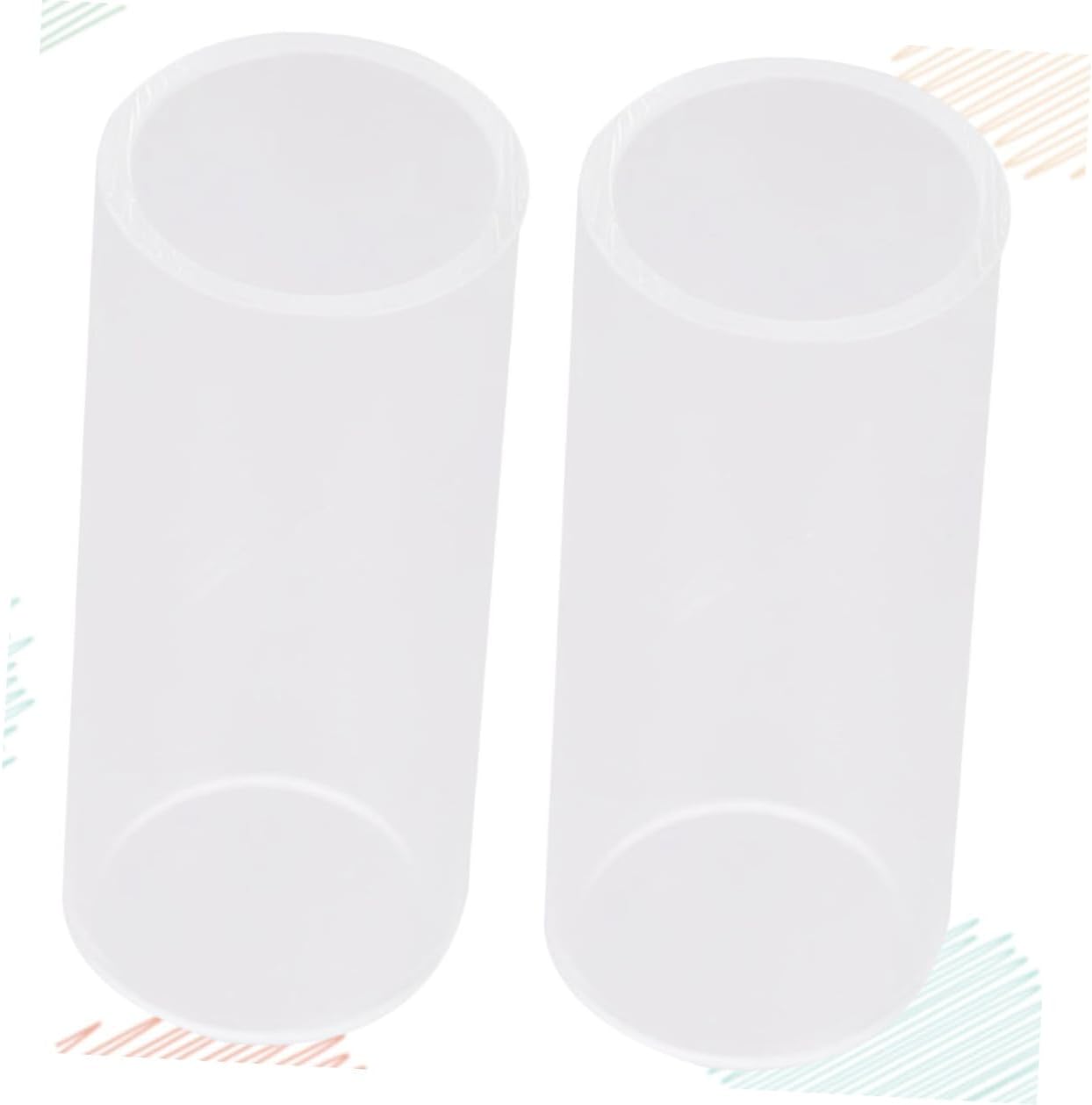 Glass Guitar Slide 2Pcs White for Professional Guitar Players