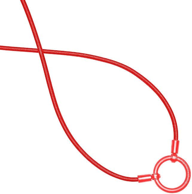 LaLoop The Rae Eyeglass Necklace Holder 25” Red Stretch Cord with Plastic Swivel Hinge Loop | Eye Glasses Chain for Women & Men