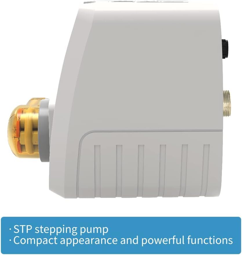 Kamoer M1-STP - Pompa a tubo intelligente 24 V, motore passo-passo regolabile, con flusso basso e controllo per acquari da laboratorio 0-88 ml/min