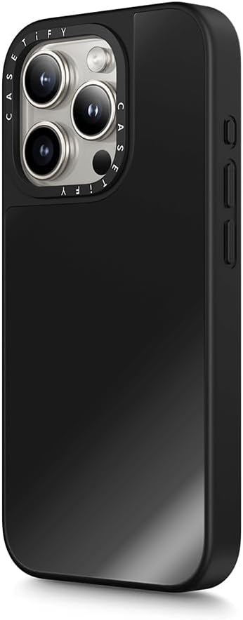 CASETiFY Mirror iPhone 15 Pro Max Case [Reflective / 4.9ft Drop Protection/Compatible with Magsafe] - Black On Black - Image 5