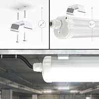 HOFTRONIC - 6er Pack LED Feuchtraumleuchte 150cm IP65-48W 5760 Lumen - 4000K Neutralweiß - Verknüpfbar - Kellerleuchte, Nassraumleuchte - Feuchtraum Wannenleuchte – Ansicht 8