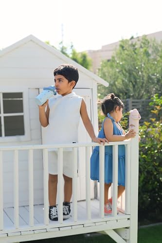 WigglyWhale Stainless Steel Kids Water Bottle – 380ML, BPA-Free, Leakproof, Insulated, Double Wall, for School & Toddler Use, with or Without Straw, Hot & Cold Liquids