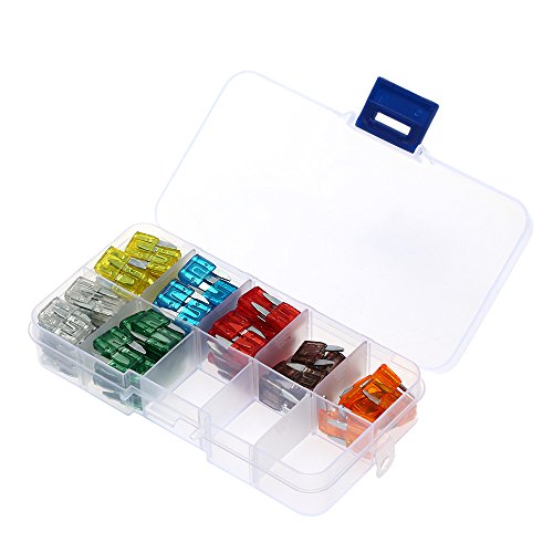 Yorten 120pcs sortimento mini fusível 5A 7.5A 10A 15A 20A 25A 30A Amp Zinco auto lâmina tipo fusível