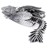 Guwewu Feathered Wyvern, 3D Printed Articulated Fidget Dragon - Desktop Pet (Thunderclaw)
