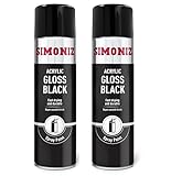 AXpower Inspirational Technology Empowering People Gloss Black Spray Paint 500ml – Pack of 2 | Car Paint for Bodywork & Wheels | Fast-Drying Acrylic Spray for Metal, Plastic, Wood & Automotive Use