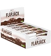 AlpenPower Barres Flapjack Bio Chocolat 15 x 60 g – Barre d'avoine naturelle bio sans additifs artificiels.