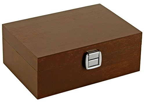 UTI GmbH Holzbox mit Klappdeckel - braun lackiert - Kiste - Box - Schatulle - Holzkiste - Kästchen - Truhe Cover