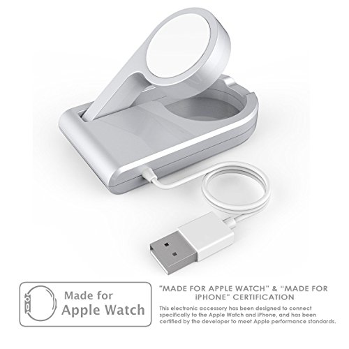 [Mfi Certified] Replacement Apple Iwatch Replacement Protable Magnetic Charging Dock,Foldable Design To Enable Nightstand Mode With 3Ft Long Usb Cable For All Iwatch Series 1, 2, 3 (38, 42Mm) (White) #TOP4