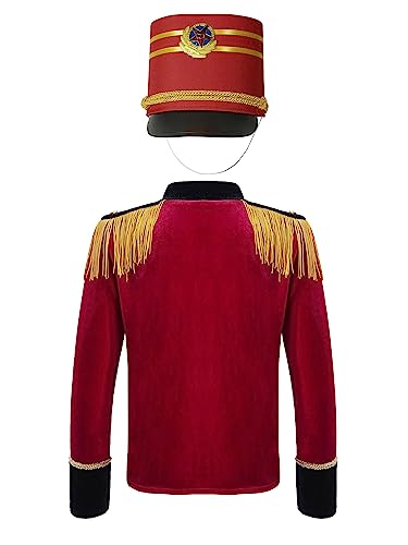 JEYPINMI Boys Girls Long Sleeve Tassels Marching Band Uniform Majorette Drum Trumpet Team Honor Guard Jacket Tops2