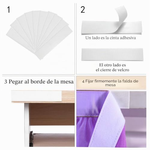 Miniatura 7 de 6ft 182cm Blanco Falda De La Tabla,Gasa Romántica Del Escritorio De Tulle Tutú,Decoración De La Tabla, Boda, Cumpleaños, Partido, Barra, Baile De Fin De Curso