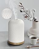 Ceramic Diffuser,110ML Diffusers for Essential Oils Large Room, Essential Oil Diffusers with USB Cable, Warm Ambient Light, Aromatherapy Diffuser Home Decor, Gift Choice, MOS-M32