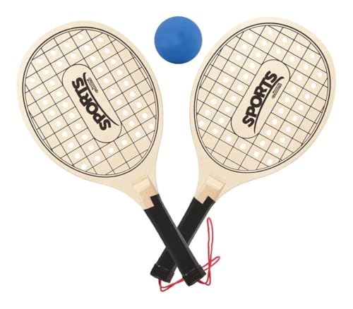Kit 2x Raquetes Frescobol Tênis De Praia Beach Tennis Bola