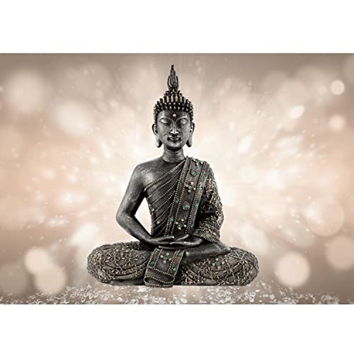 Runa Art Papel tapiz fotográfico Zen Buda 352 x 250 cm Lana Fondo De Pantalla XXL Moderna Decoración De Pared Sala Cuarto Oficina Salón marrón 9085011a