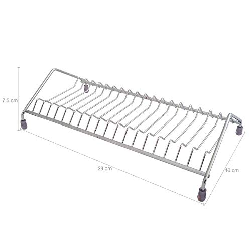 Suporte Porta 18 Pratos Organizador Armário Cozinha Cromado