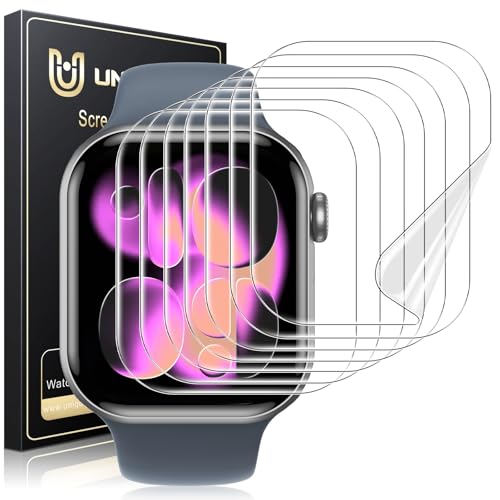 UniqueMe für Apple Watch Series 11 42mm Schutzfolie - 8 Stück Flexible TPU für iwatch 42mm Displayschutz Blasenfreie Weich HD Klar Displayfolie Volle Abdeckung Anti-Staub