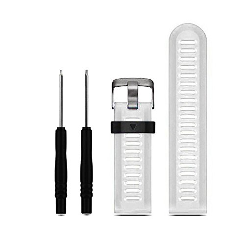 HWHMH 1PC Replacement Silicone Bands with 2PCS Pin Removal Tools for Garmin Fenix 3 (No Tracker, Replacement Bands Only) (White)