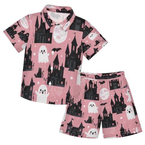 Image of Boccsty Red Strawberry Boy Summer Shorts Sets Hawaiian Toddler Boys T-Shirt & Pants 2 Pcs 3T-10T