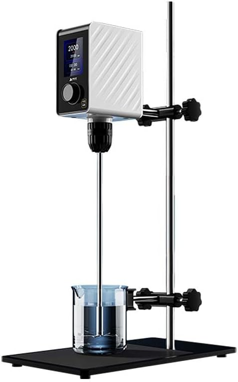 Overhead Stirrer, 40L Capacity, 100-2000 RPM, Digital LCD Display, Brushless Motor, 99H Timer, 20000 MPa•s Viscosity for Lab and Industrial Mixing