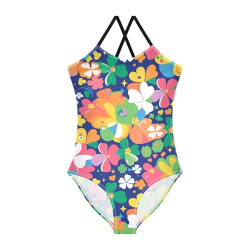 KLL Happy St Girl 1 Piece Bathing Suit Beach Swimwear Adjustable Shoulder Strap Quick Dry