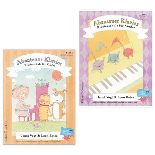 Abenteuer Klavier Band 1 + 2 Hauptband | Erlebnisse + Erfahrungen | Klavierschule für Kinder | Janet Vogt/Leon Bates | ISBN 9783909415267 + 9783909415274 | Soundman Piano-Bleistift