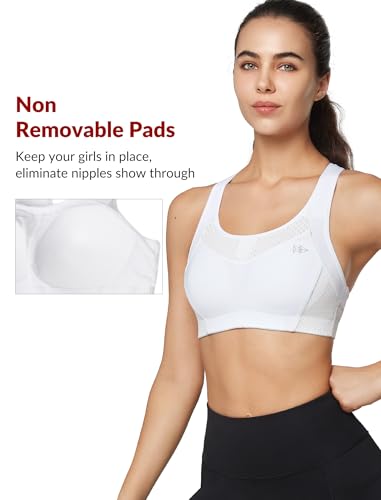 Yvette Sports Bras for Women High Impact Support Racerback Sports Bra Plus Size No Underwire for Running Workout4