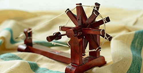 Planet 007 Wooden Charkha Gandhi Charkha Spinning Wheel Home Decor Handicraft Brown Colour #TOP5
