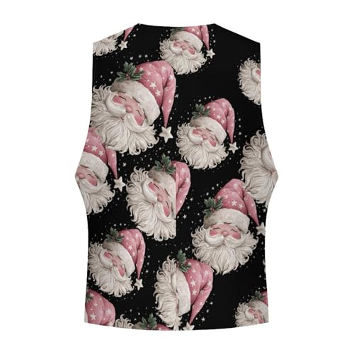 Christmas-Santa Men's Suit Vest Slim Fit Business Dress Party Pattern Waistcoat Vest Top4