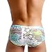 Mens Swimsuit Briefs Padded Swimwear Printe Male Sexy Fashion Swimming Bikini Board Beach Surfing Swim Trunks (Grey,Tag XXXL (US XXL),)