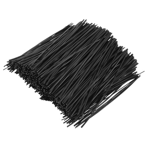 jojofuny 1000 pièces Liens Torsadés Fil Métallique Revêtu Attaches Durables pour Câbles Jardinage et Emballage Résistants Réutilisables Gestion des Fils et Colliers de Serrage