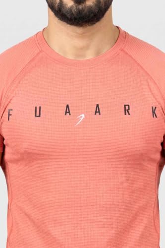 Image of FUAARK Men's Round Neck Slim fit Gym & Active wear Sports T-Shirt for Workout & Casual Wear