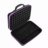 Generic Estuche de Transporte de Aceite Esencial Premium de 60 Botellas Organizador de Carcasa Dura para Botellas de 5 Ml y 15 Ml para Viajes Largos Púrpura (Purple)
