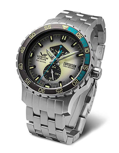 Preisvergleich Produktbild Vostok Europe Herrenuhr Expedition Everest Underground Stahl / Hellgrau YN84-597A544B