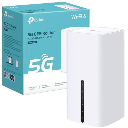 TP-Link Archer NX210 AX1800Mbps Wi-Fi 6 5G Router With Sim Slot, Up To 4.67Gbps Download Speeds, Dual-Band WiFi Router, Gigabit LAN/WAN Port, SIM Card Plug & Play, EasyMesh-Compatible WiFi B