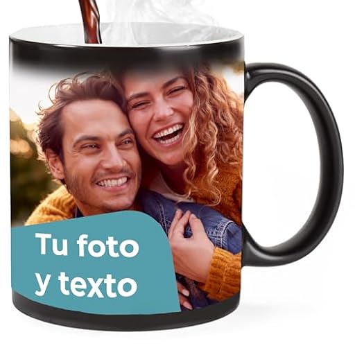 Cimpress Taza mágica personalizada con foto, 325 ml, Taza de cerámica con efecto de cambio de color, Regalo romántico de San Valentín para parejas, él y ella, una divertida sorpresa llena de amor | Ya disponible en tu tienda friki favorita! En mundofriki.es!